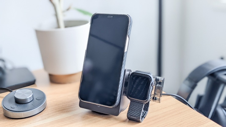 PITAKA MagEZ SliderはiPhone・Apple Watch・AirPodsまで同時Qi充電できる充電ドック
