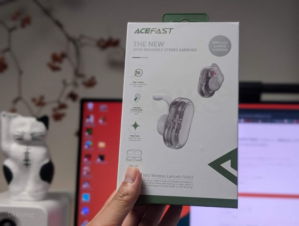 ACEFAST「ACEFIT NEO」レビュー。好奇心をくすぐる独自形状耳を塞がないワイヤレスイヤホン